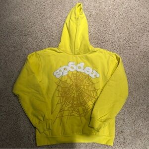 Brand New Spider Yellow Hoodie - Rhinestone Ready To Ship Size L Mens Sweatshirt